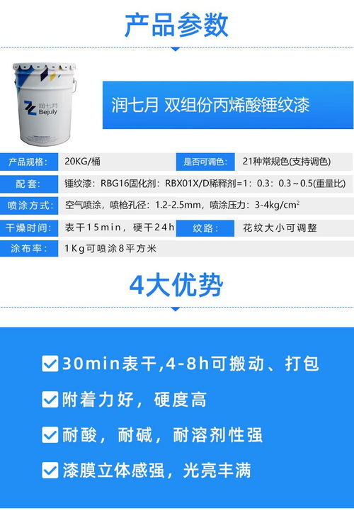 潤七月牌 機械設備 快干工業防腐涂料 錘紋 波紋 橘紋面漆